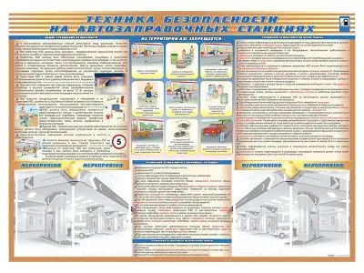 Стенд-уголок Техника безопасности на автозаправочных станциях