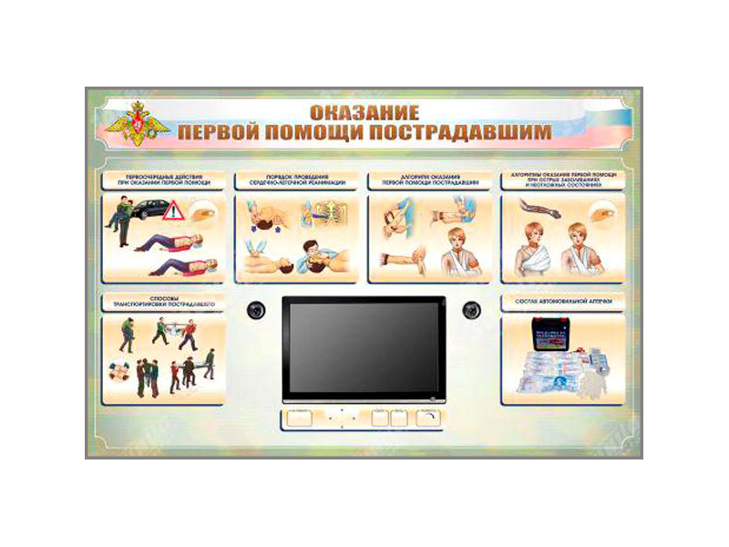 Многофункциональный интерактивный стенд-тренажер "Оказание первой помощи пострадавшим" для курсантов военных образовательных учреждений — купить в МЕДСЕТ