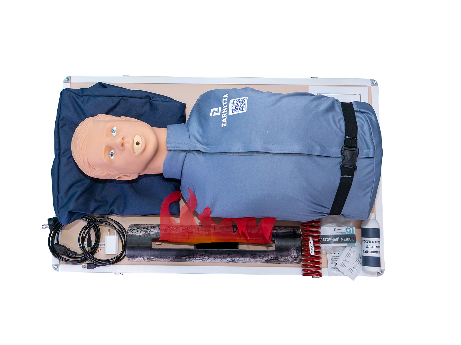 Тренажер-манекен пострадавшего для отработки навыков тушения горящего тела и оказания первой помощи при пожаре со светозвуковой индикацией «Петр» — купить в МЕДСЕТ