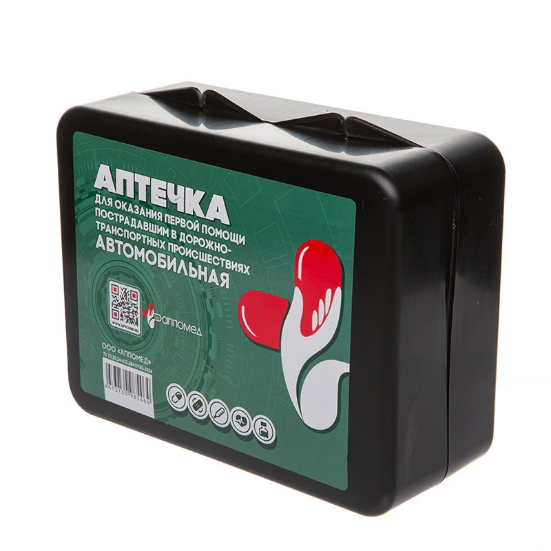 Аптечка для оказания первой помощи с применением медицинских изделий пострадавшим в дорожно-транспортных происшествиях (автомобильная) по приказу Минздрава России от 24.05.2024 г. № 260н — купить в МЕДСЕТ