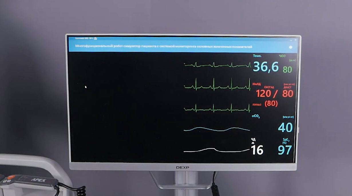 Многофункциональный робот-симулятор пациента с системой мониторинга основных жизненных показателей — купить в МЕДСЕТ