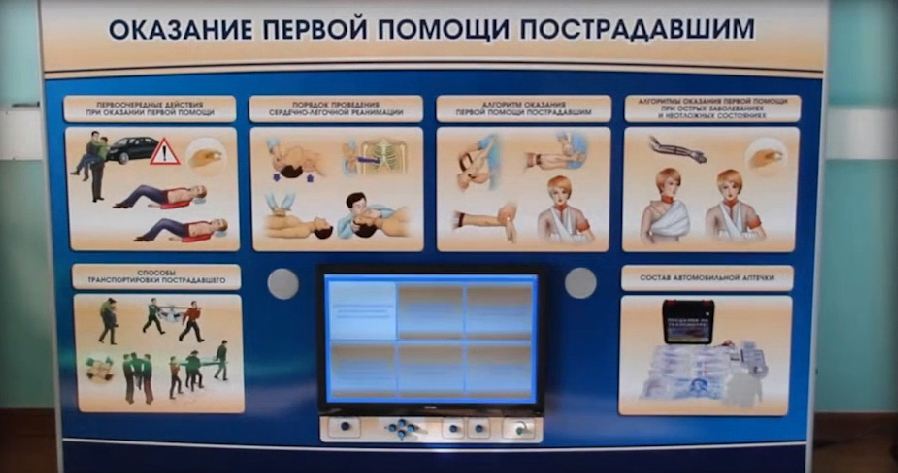 Многофункциональный интерактивный стенд-тренажер "Оказание первой помощи пострадавшим" для курсантов военных образовательных учреждений — купить в МЕДСЕТ