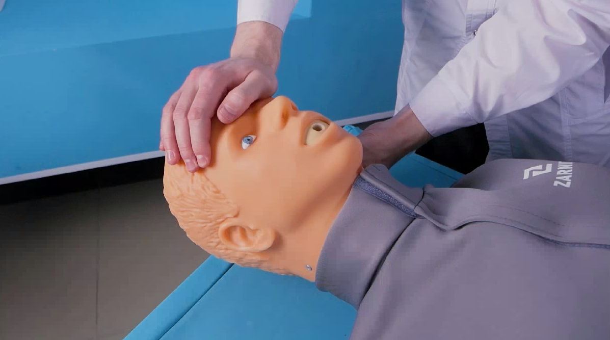 Тренажер-манекен пострадавшего для отработки приемов сердечно-легочной реанимации со светозвуковой индикацией «Александр-4» — купить в МЕДСЕТ