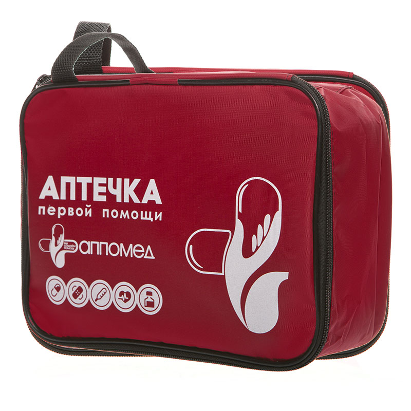 Аптечка для оказания первой помощи с применением медицинских изделий на железнодорожном, морском, речном вокзалах, аэровокзалах, автовокзалах, железнодорожных станциях и автостанциях по приказу Минздрава России от 24.05.2024 г № 257н в текстильной сумке — купить в МЕДСЕТ