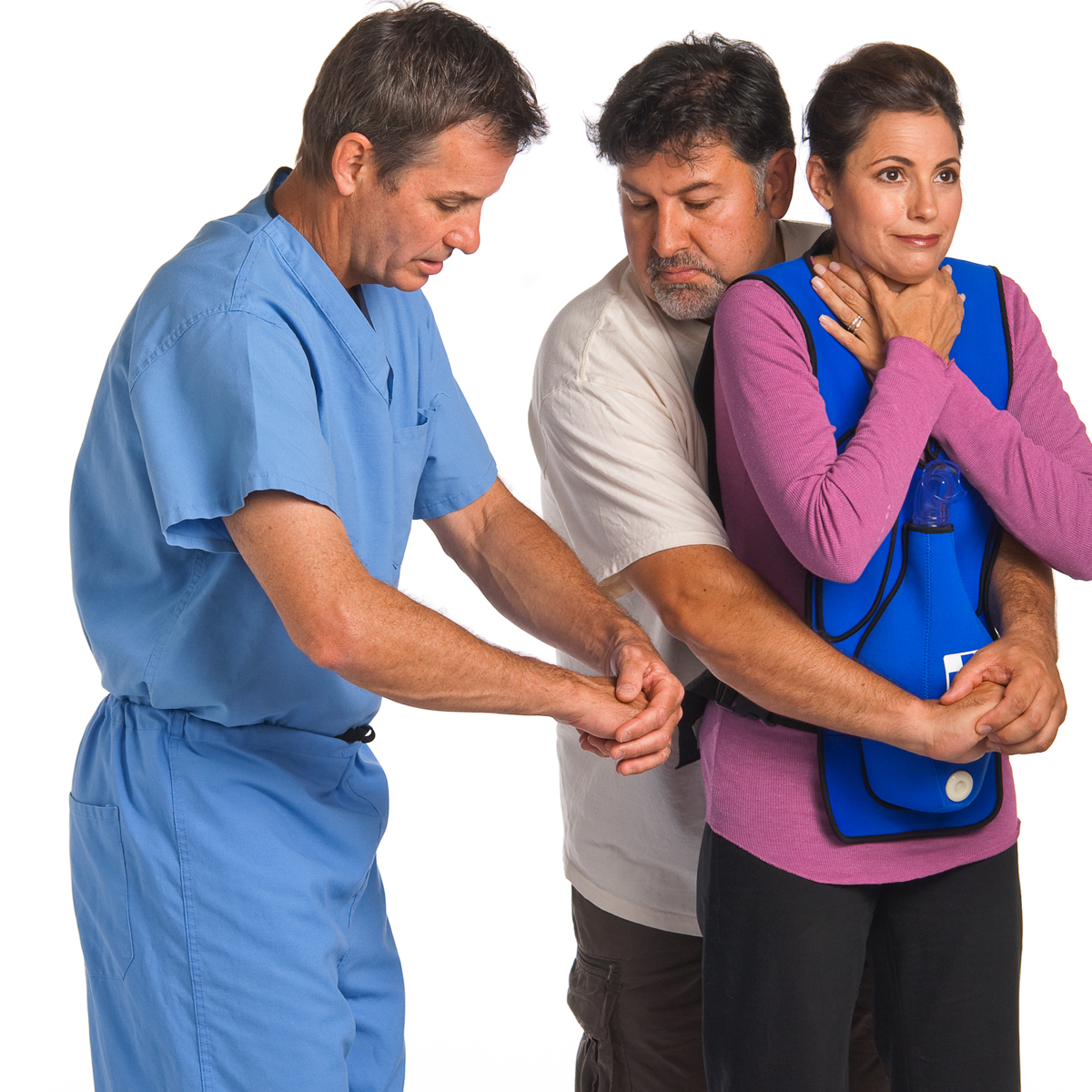 Жилет для тренировки спасения подавившегося, голубой — купить в МЕДСЕТ