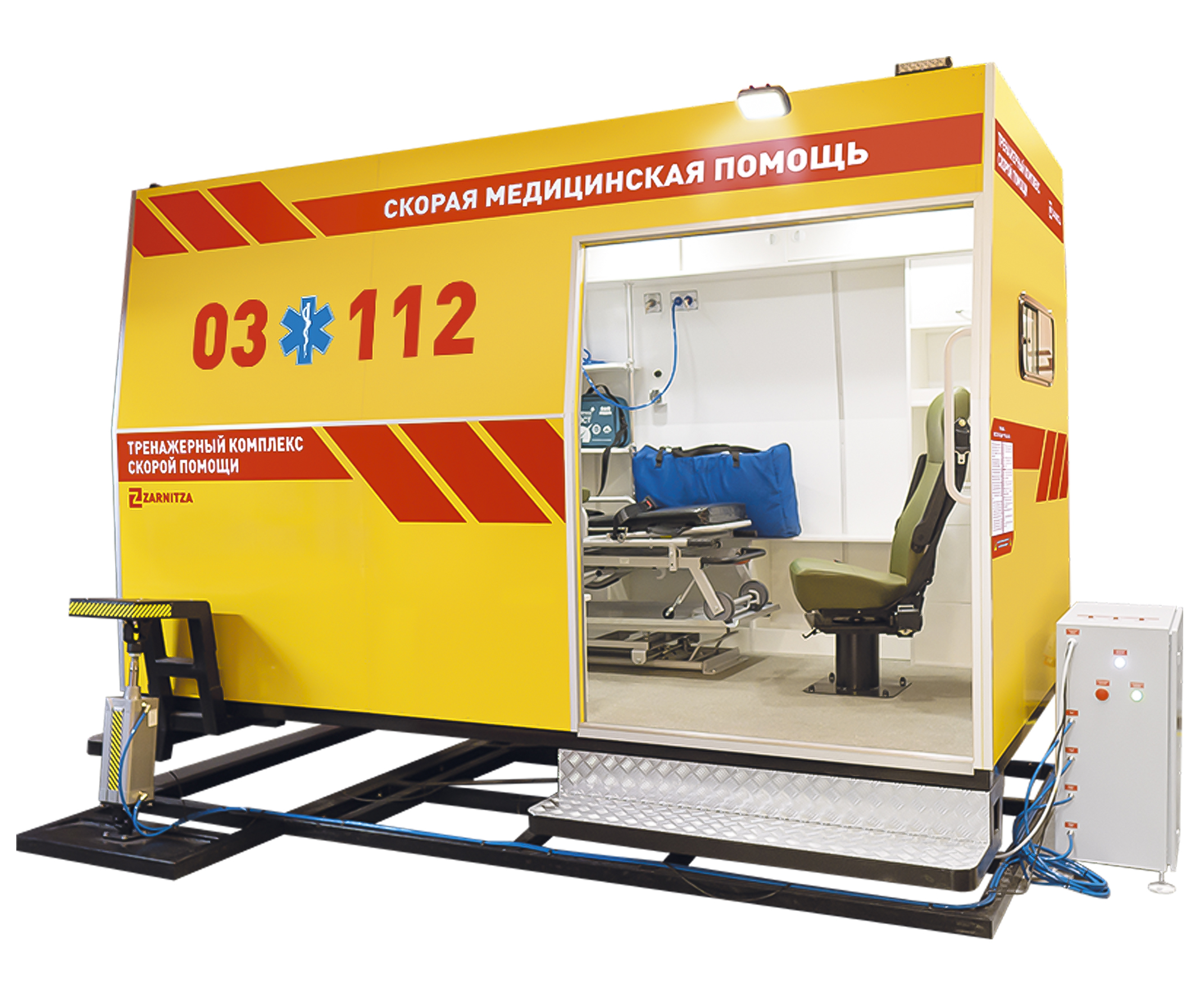 Тренажерный комплекс "Макет автомобиля скорой медицинской помощи" с имитацией движения (установленный на динамической платформе) — купить в МЕДСЕТ