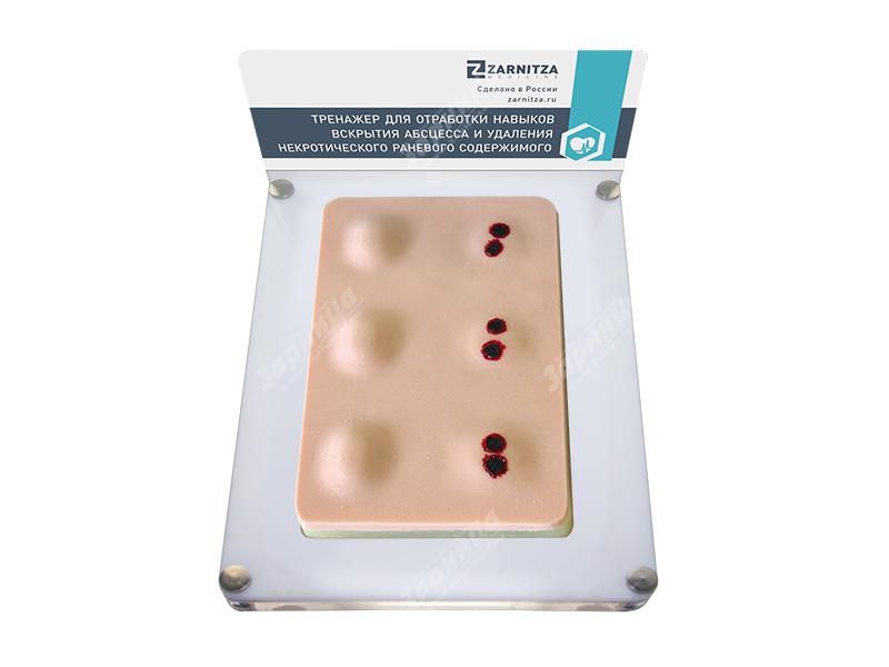 Тренажер для отработки навыков вскрытия абсцесса и удаления некротического раневого содержимого — купить в МЕДСЕТ