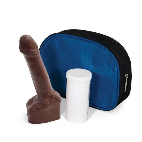 Модель для обучения пользованию мужским презервативом, темный оттенок — купить в МЕДСЕТ