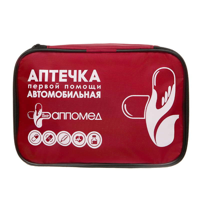 Аптечка для оказания первой помощи с применением медицинских изделий пострадавшим в дорожно-транспортных происшествиях (автомобильная) по приказу Минздрава России от 24.05.2024 г. № 260н — купить в МЕДСЕТ