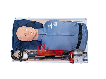 Тренажер-манекен пострадавшего для отработки навыков тушения горящего тела и оказания первой помощи при пожаре со светозвуковой индикацией «Петр» — фото