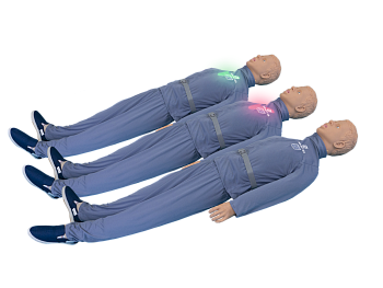 Тренажер-манекен пострадавшего для отработки приемов сердечно-легочной реанимации со светозвуковой индикацией «Александр-4» — фото