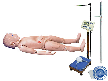 Манекен ребенка 3х лет для отработки навыков ухода с возможностью определения показателей физическогого развития — фото